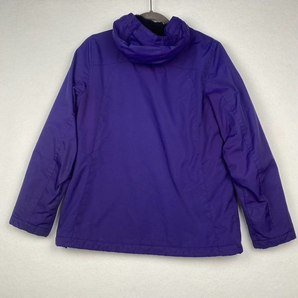 L.L.Bean Women's Small Purple Fleece Lined Hooded Zip Up Winter Jacket Coat‎ - Picture 14 of 14